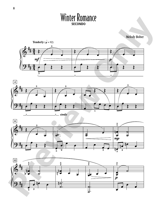 Winter Romance - 1 Piano, 4 Hands (Digital Download)