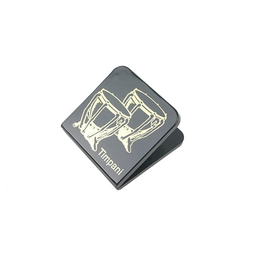 Music Clip Black with Gold Timpani 4cm x 4cm