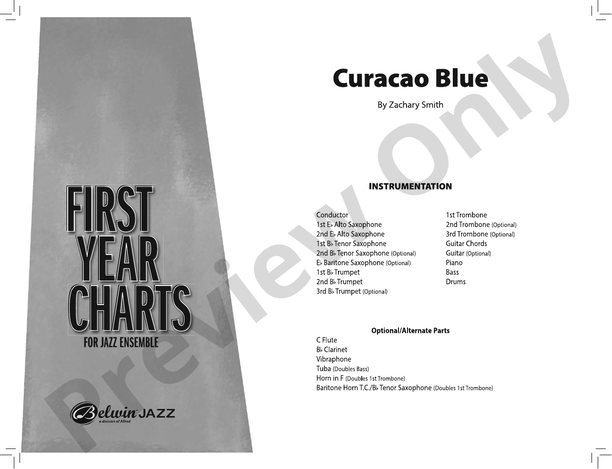 Curacao Blue – Jazz Ensemble Conductor Score & Parts (Digital Download)
