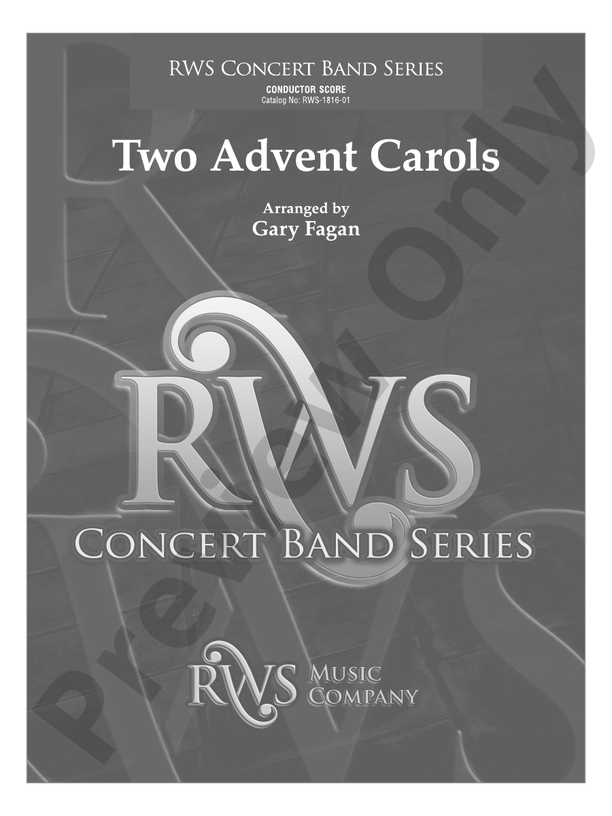 Two Advent Carols - Concert Band Conductor Score & Parts (Digital Download)