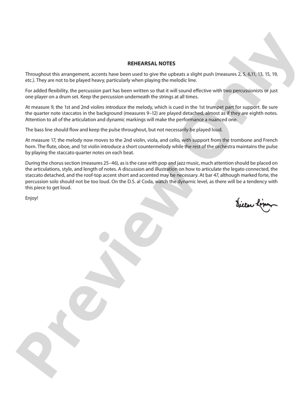 Fame (from the motion pictureFame) - Full Orchestra Conductor Score & Parts (Digital Download)