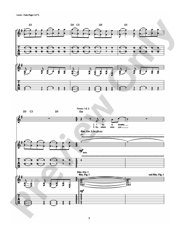Fade - Guitar TAB (Digital Download)