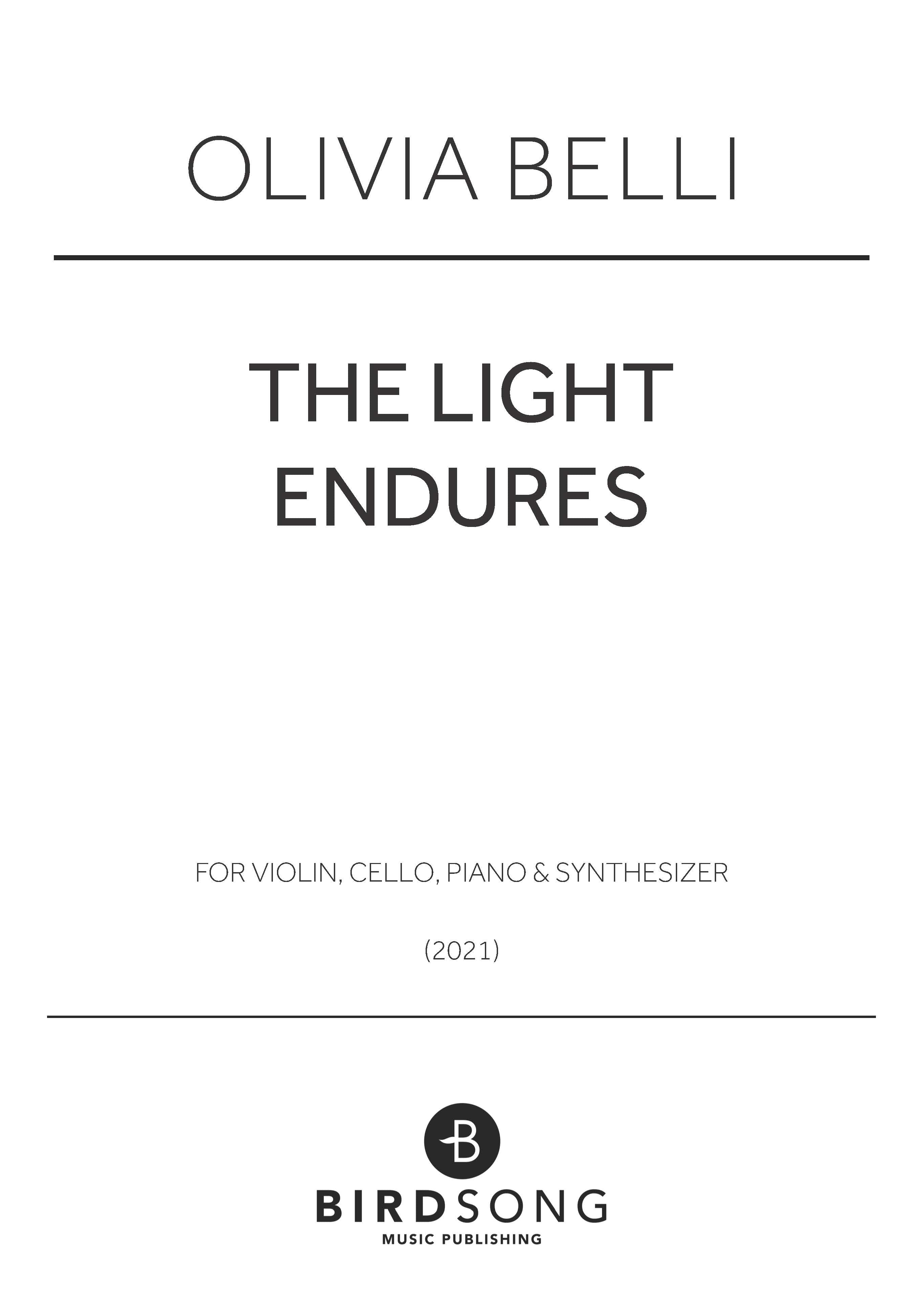 The Light Endures - Instrumental Quartet (Digital Download)