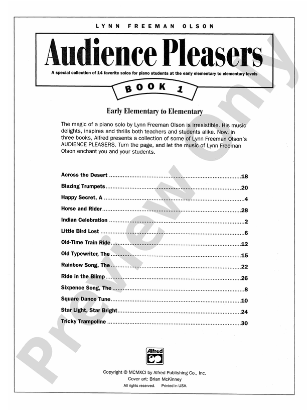 Audience Pleasers, Book 1 - Piano (Digital Download)