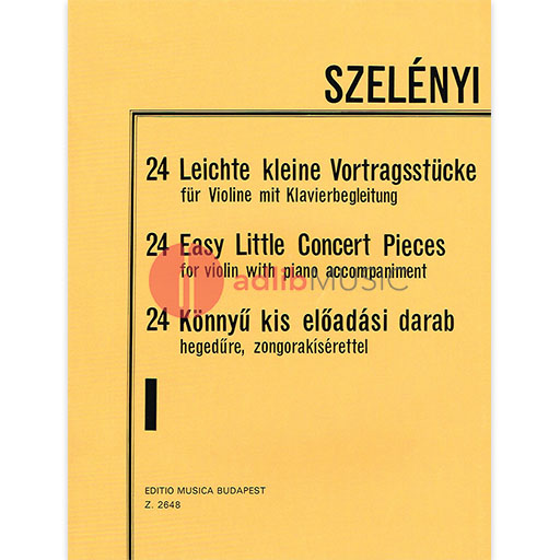 Easy Little Concert Pieces 24 Bk 1 Vln/Pno - Szelenyi
