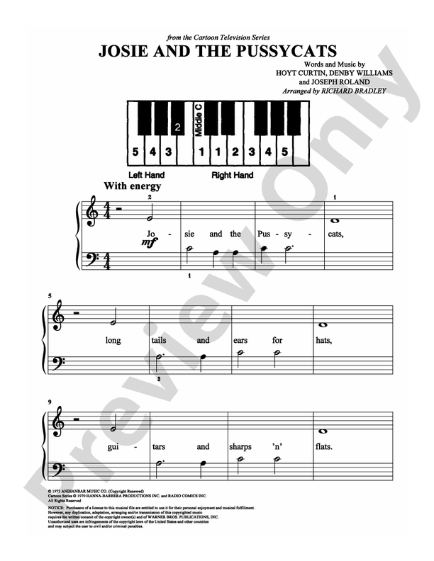 Josie and the Pussycats - Arr. Richard Bradley (DSM-PS-0008354) - Easy Piano (Digital Download)