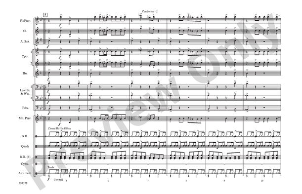 Burning Down the House – Marching Band Conductor Score & Parts (Digital Download)