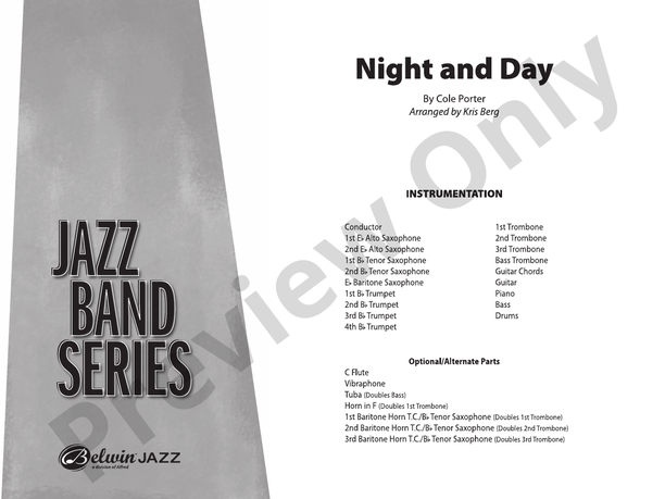 Night and Day (Jazz Band Series) – Jazz Ensemble Conductor Score & Parts (Digital Download)