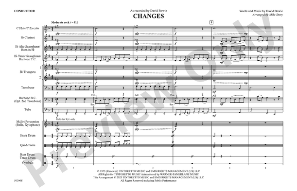 Changes – Marching Band Conductor Score & Parts (Digital Download)
