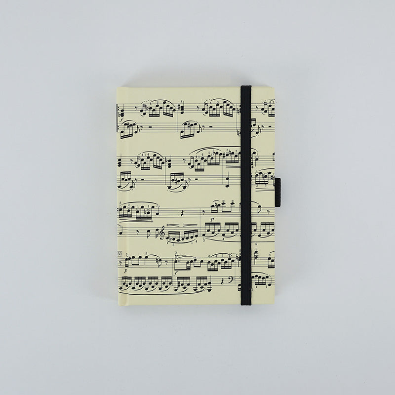 A6 Creme Notebook with Black Manuscript