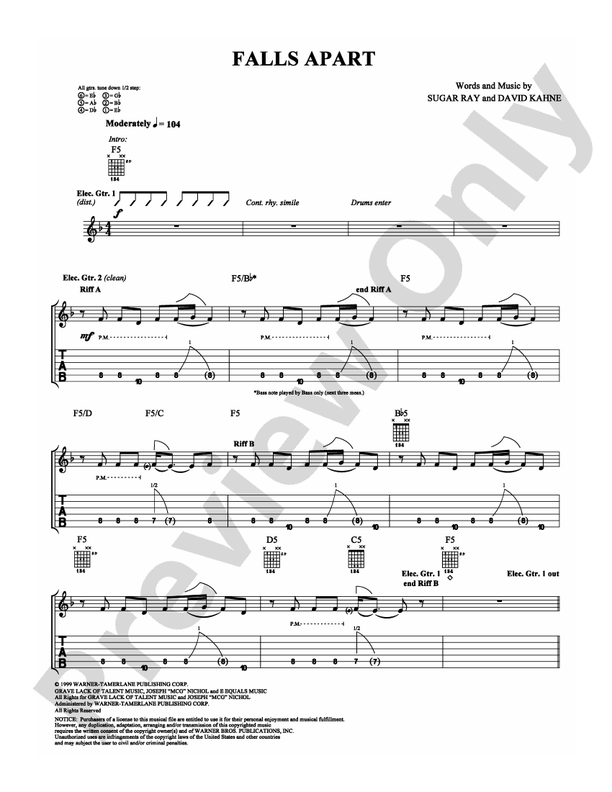Falls Apart - Guitar TAB (Digital Download)