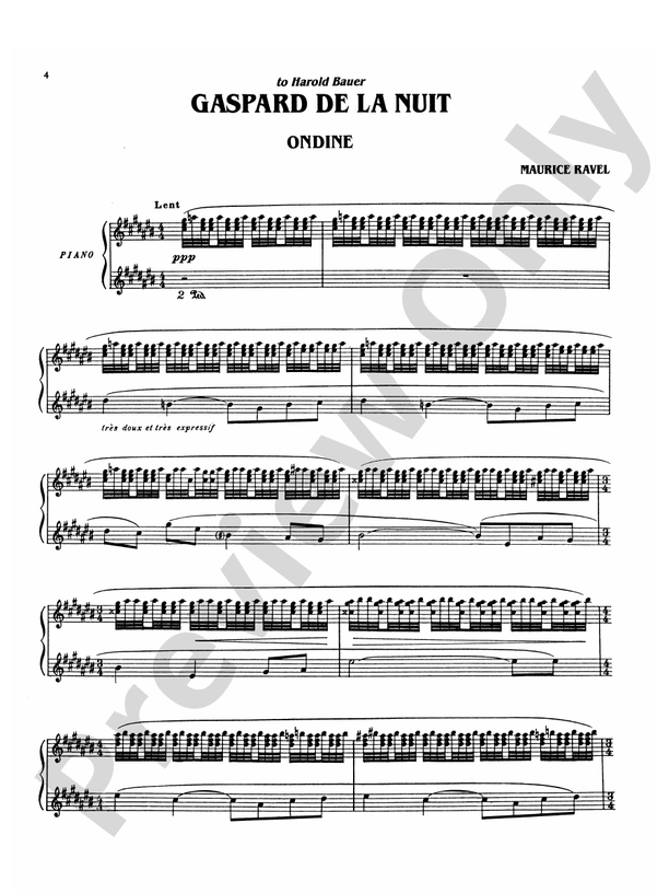 Ravel - Gaspard de la Nuit - Piano Solo (Digital Download)