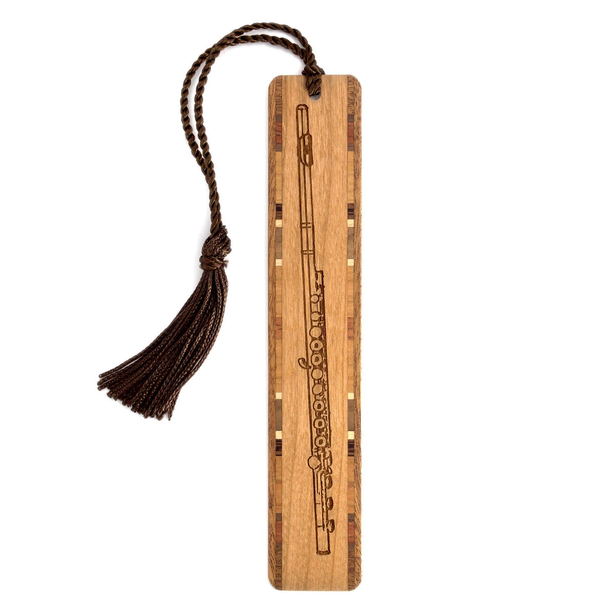 Handmade Engraved Wooden Flute Bookmark