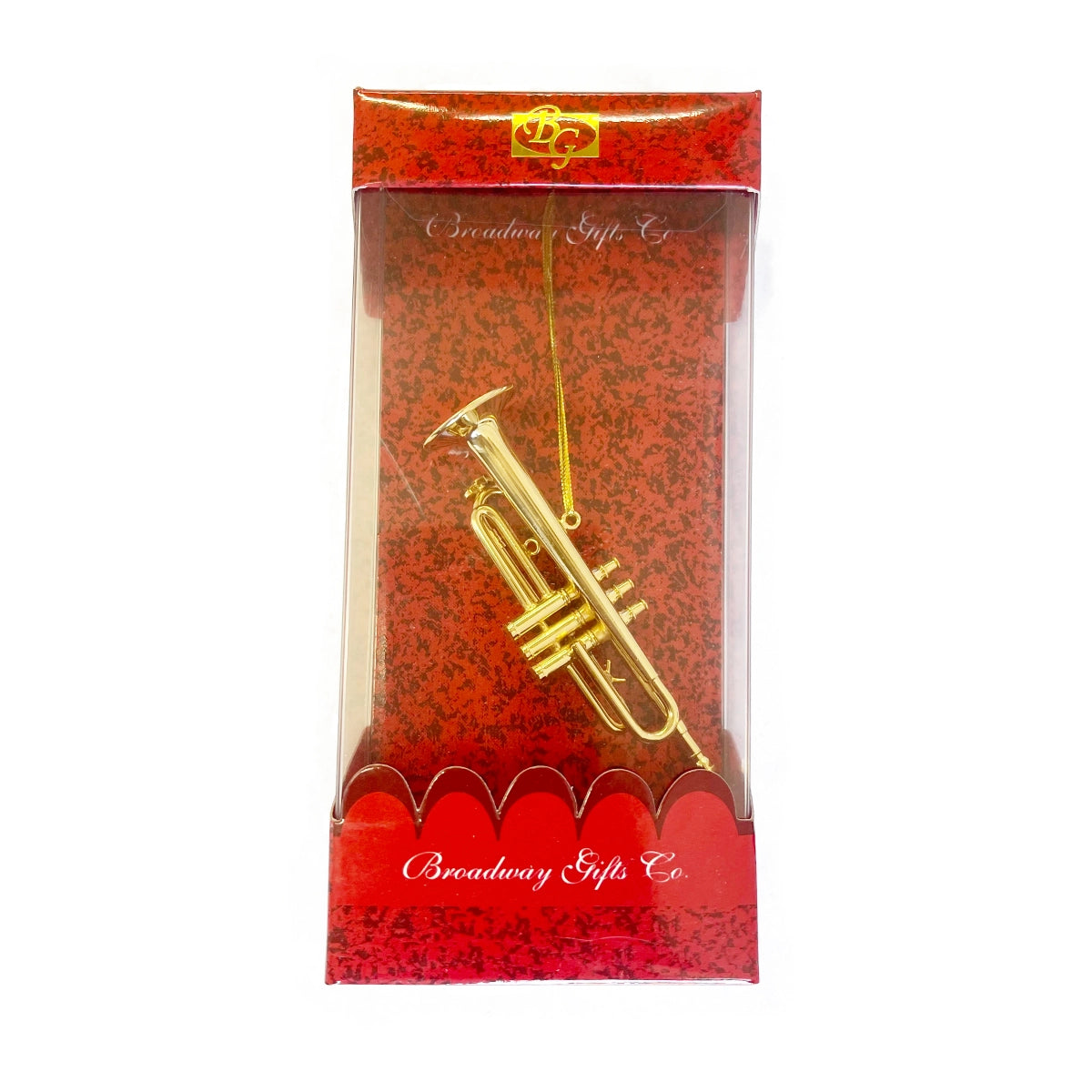 Gold Trumpet Christmas Decoration