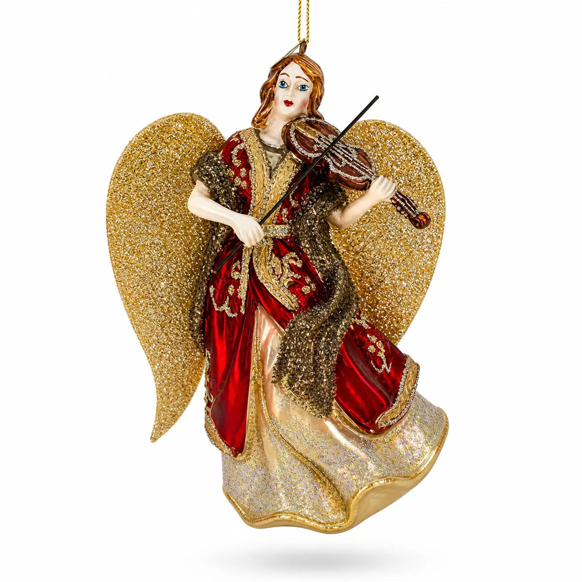 Angel Playing the Violin Hanging Christmas Decoration