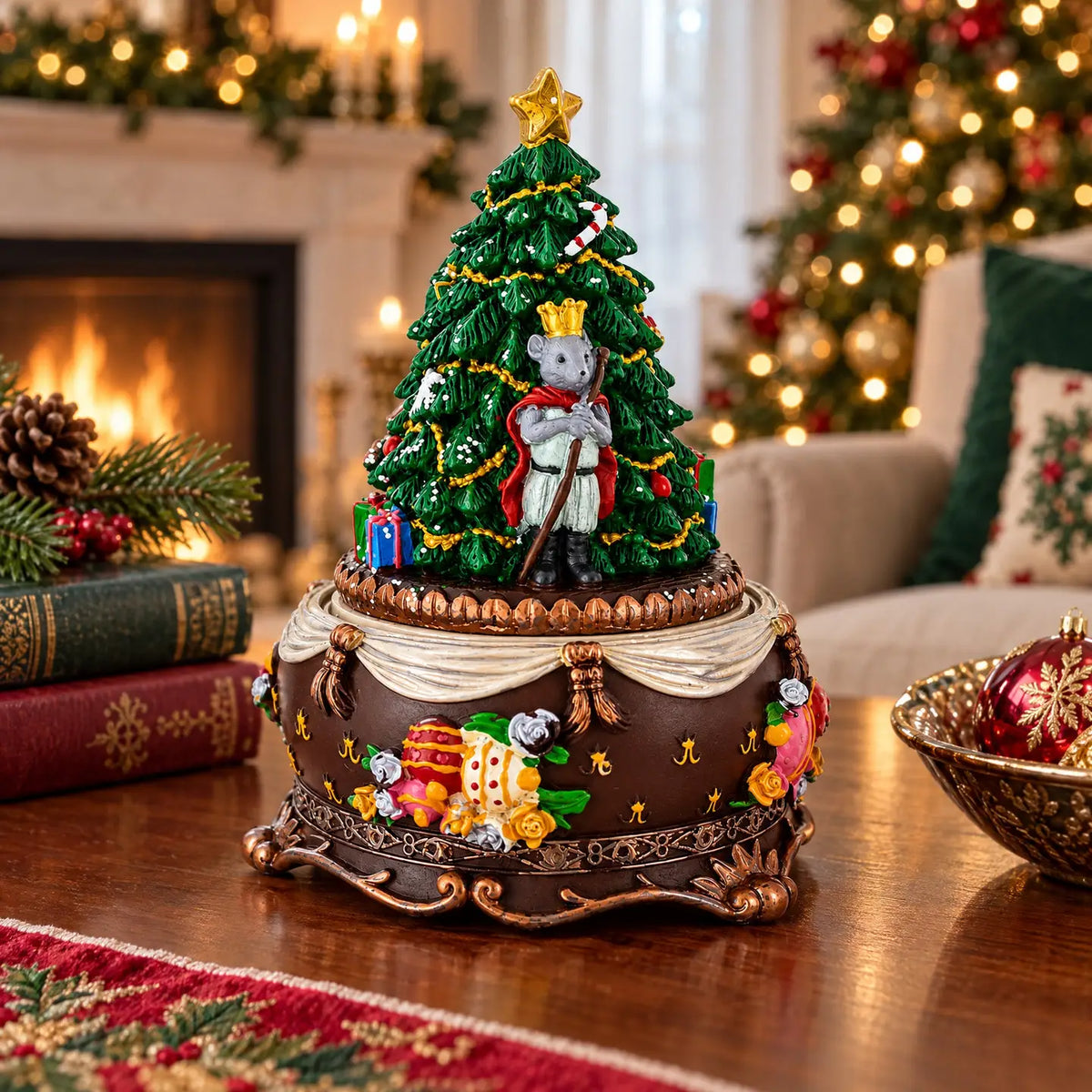 Nutcracker Ballerina Christmas Tree Music Box
