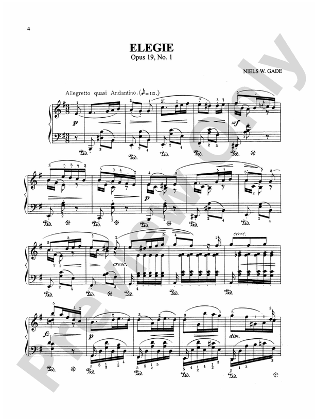 Gade - Piano Pieces, Op. 19 - Piano Solo (Digital Download)