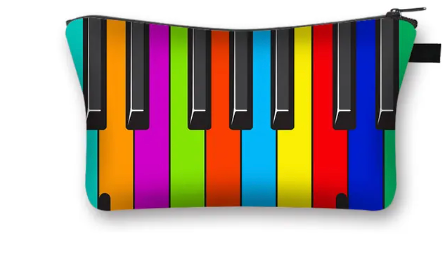 Pencil Case or Toiletry Bag Colourful Keyboard