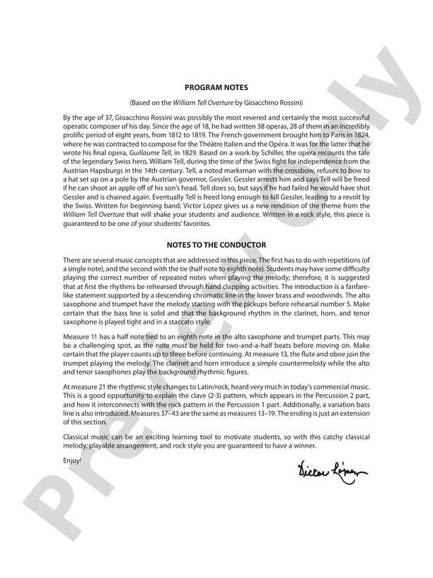 William Told Too Much - Concert Band Conductor Score & Parts (Digital Download)