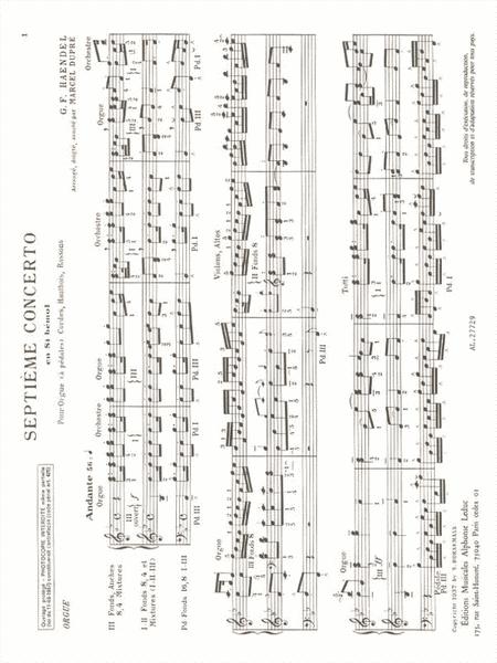 CONCERTOS VOL 2 - PIPE ORGAN SOLO - HANDEL ARR MARCEL DUPRE - LEDUC