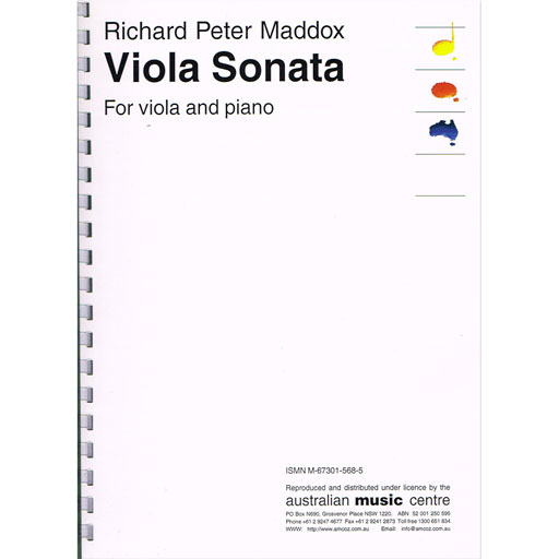 Maddox - Viola Sonata - Viola/Piano Australian Music Centre M-67301-568-5