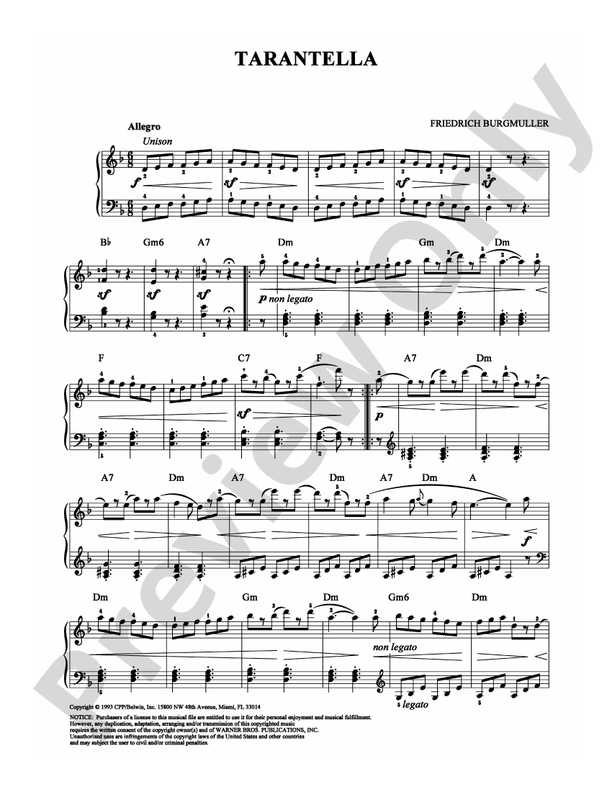 Burgmuller - Tarantella - Piano (Digital Download)