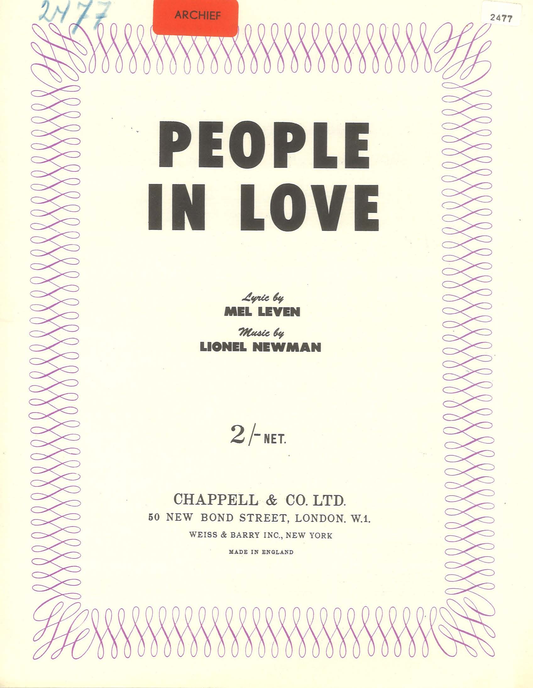 People In Love - PVG (Digital Download)