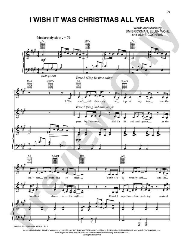 I Wish It Was Christmas All Year - Jim Brickman - PVG (Digital Download)