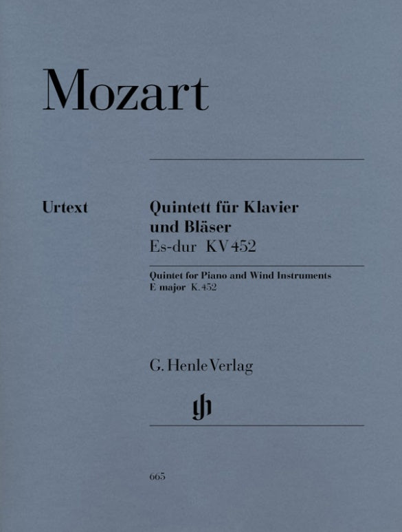 Quintet in E flat major K 452 Score/Parts
