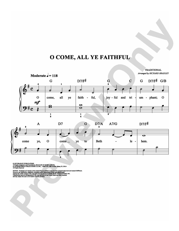 O Come All Ye Faithful - DSM-PS-0000782 - Easy Piano (Digital Download)