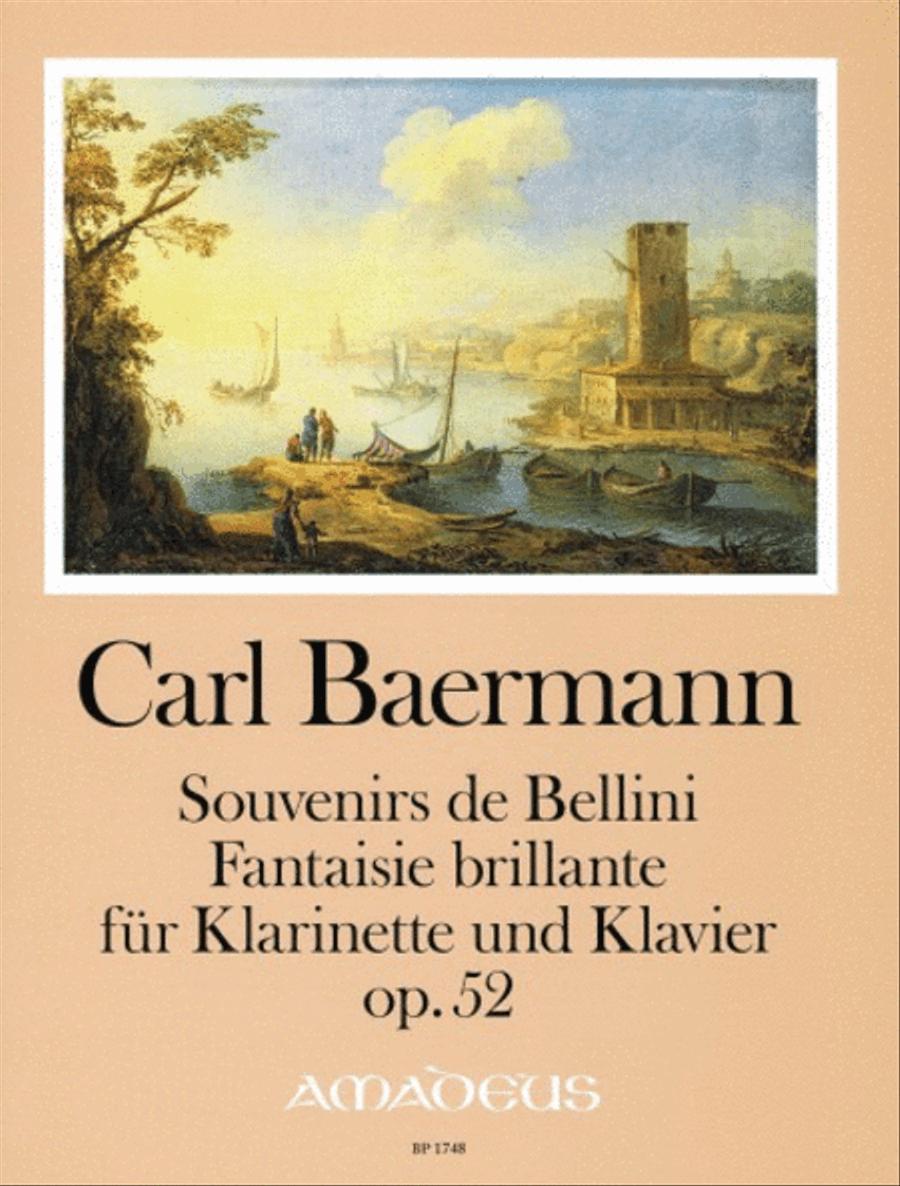 Souvenirs De Bellini - Baermann - Clarinet & Piano - Amadeus Verlag