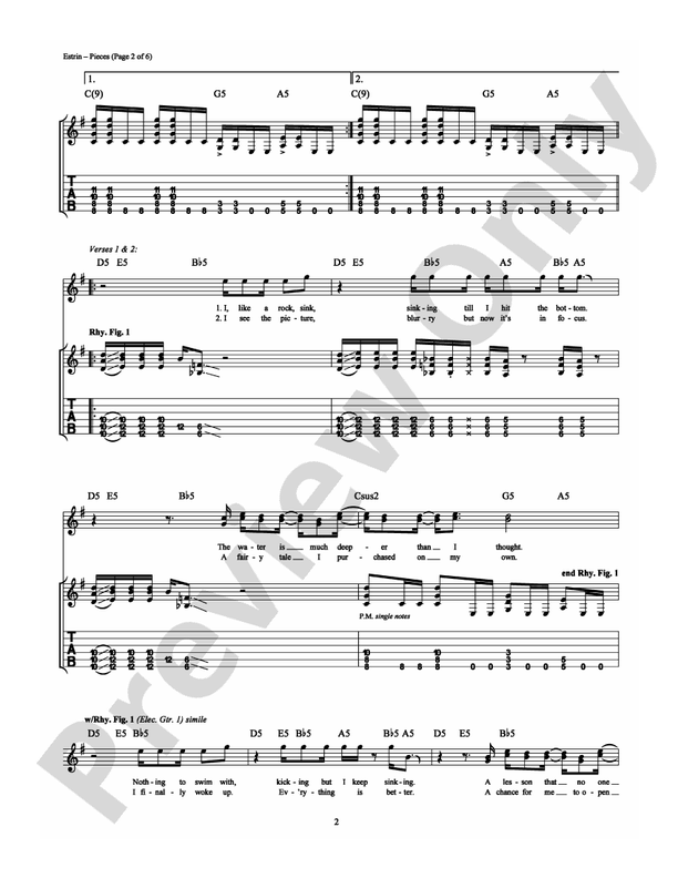 Pieces - Guitar TAB (Digital Download)