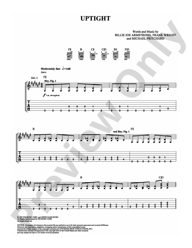 Uptight - Guitar TAB (Digital Download)