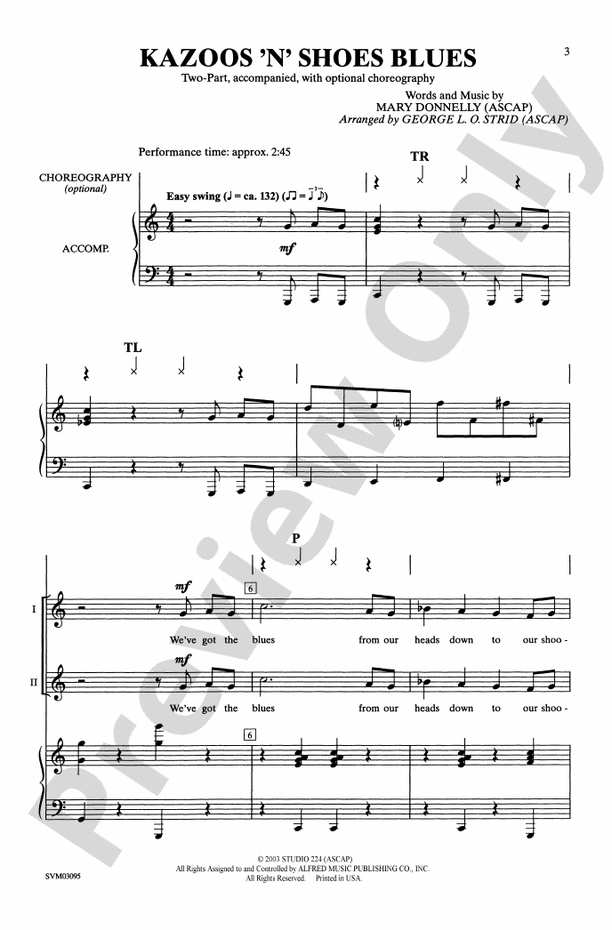 Kazoos 'n' Shoes Blues – 2-Part (with Opt. Choreography) Choral Octavo (Digital Download)