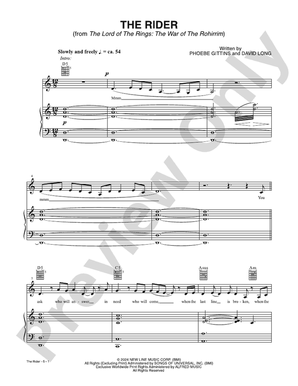 The Rider (From The Lord of The Rings: The War of The Rohirrim) - PVG (Digital Download)