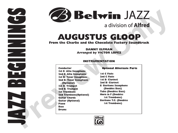 Augustus Gloop - Jazz Ensemble Conductor Score & Parts(Digital Download)