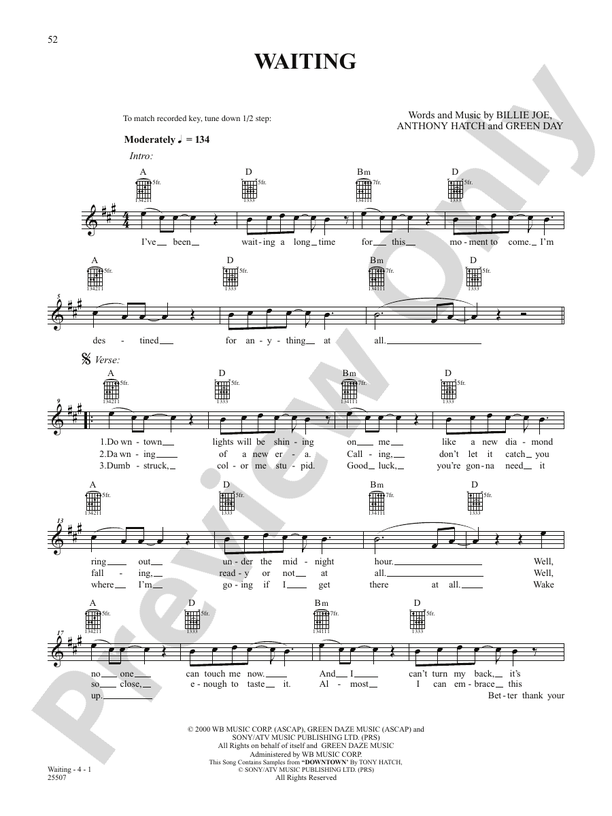 Waiting - Easy Guitar (Digital Download)