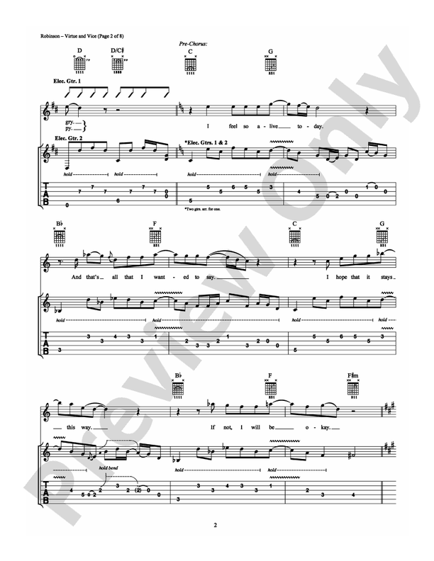 Virtue and Vice - Guitar TAB (Digital Download)