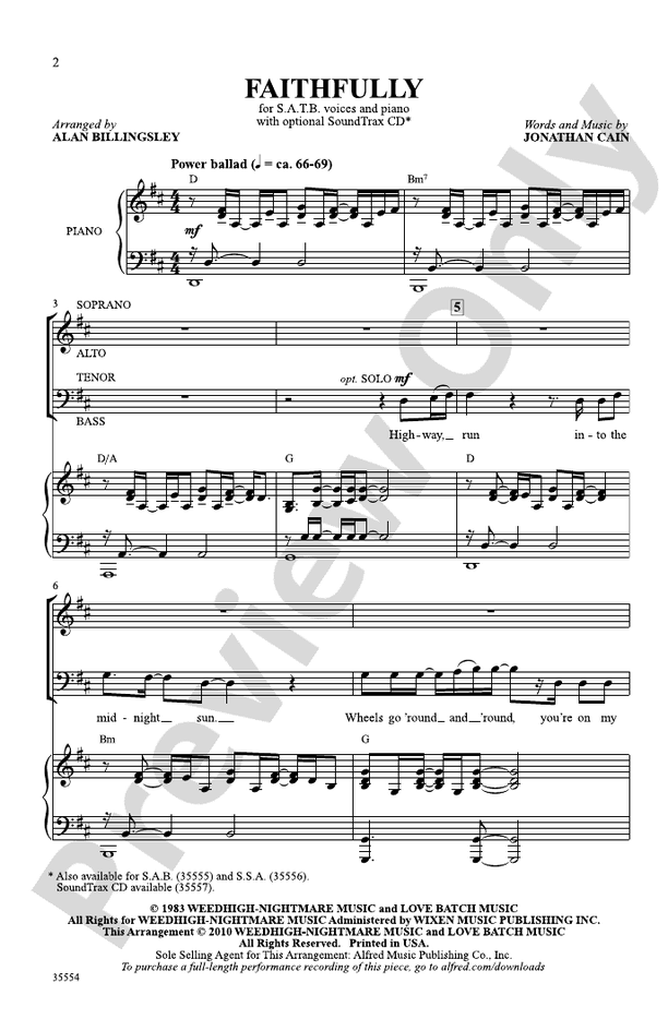 Faithfully – SATB Choral Octavo (Digital Download)