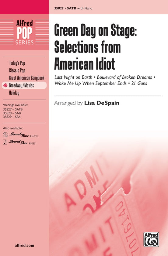 Green Day on Stage: Selections from American Idiot - SATB Choral Octavo (Digital Download)