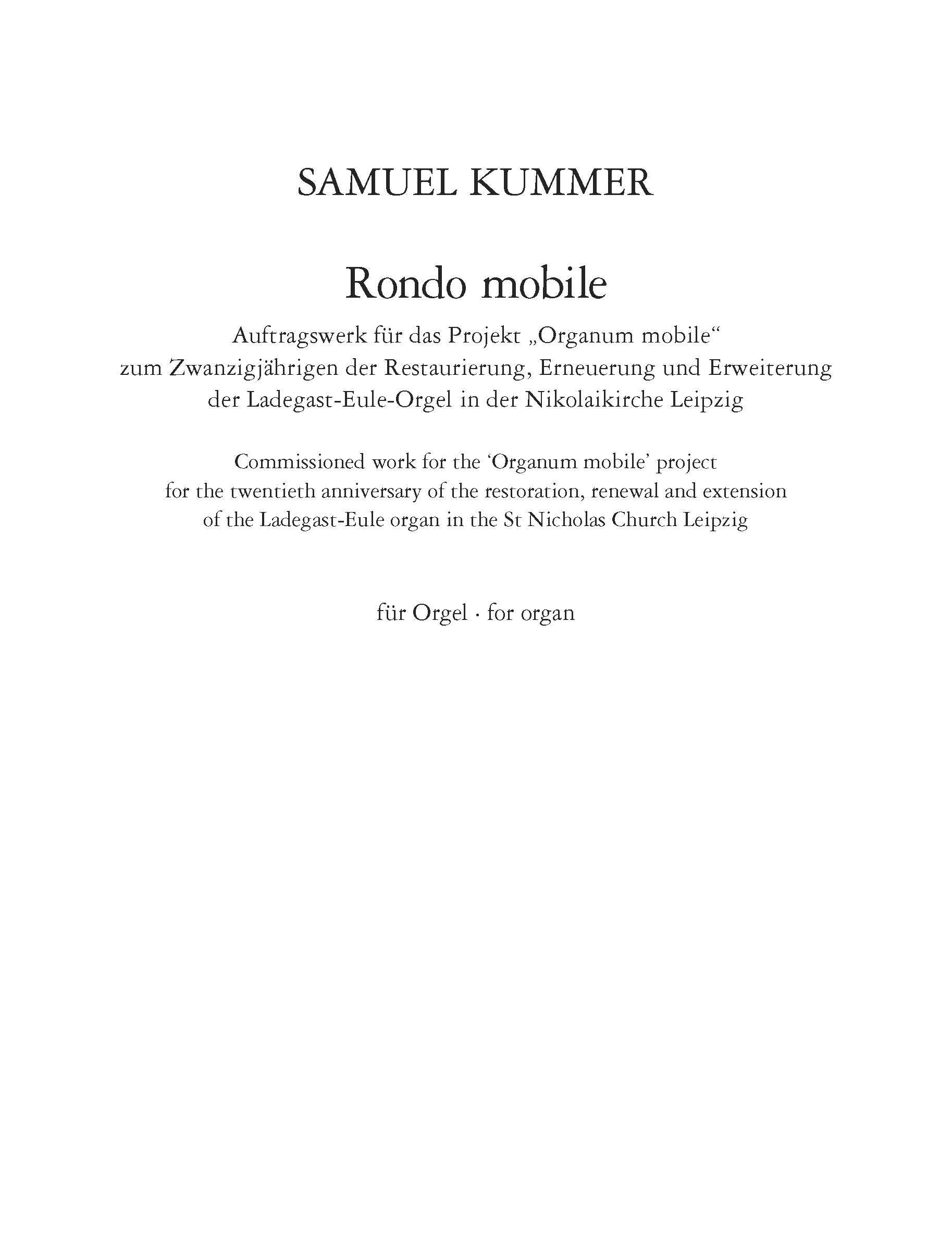 Rondo Mobile - Organ (Digital Download)