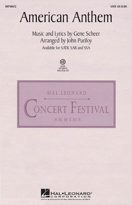 American Anthem - Gene Scheer - SSA John Purifoy Hal Leonard Choral Score Octavo