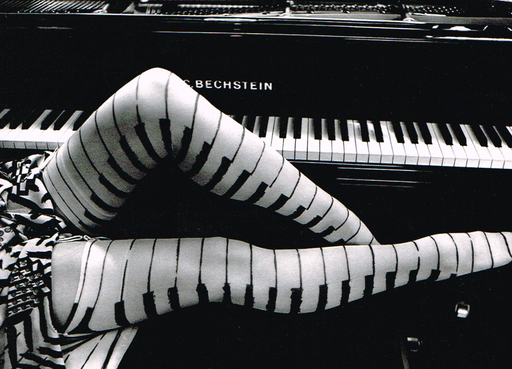 Greeting Card - Piano Stockings