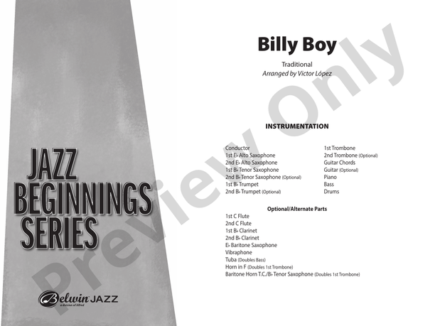 Billy Boy – Jazz Ensemble Conductor Score & Parts (Digital Download)