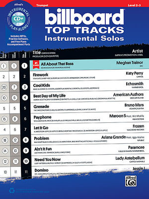 Billboard Top Tracks Inst Solos Tpt Bk/CD