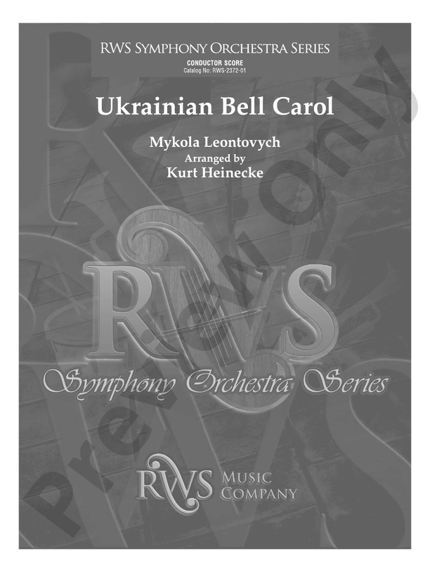Ukrainian Bell Carol - Full Orchestra Conductor Score & Parts (Digital Download)