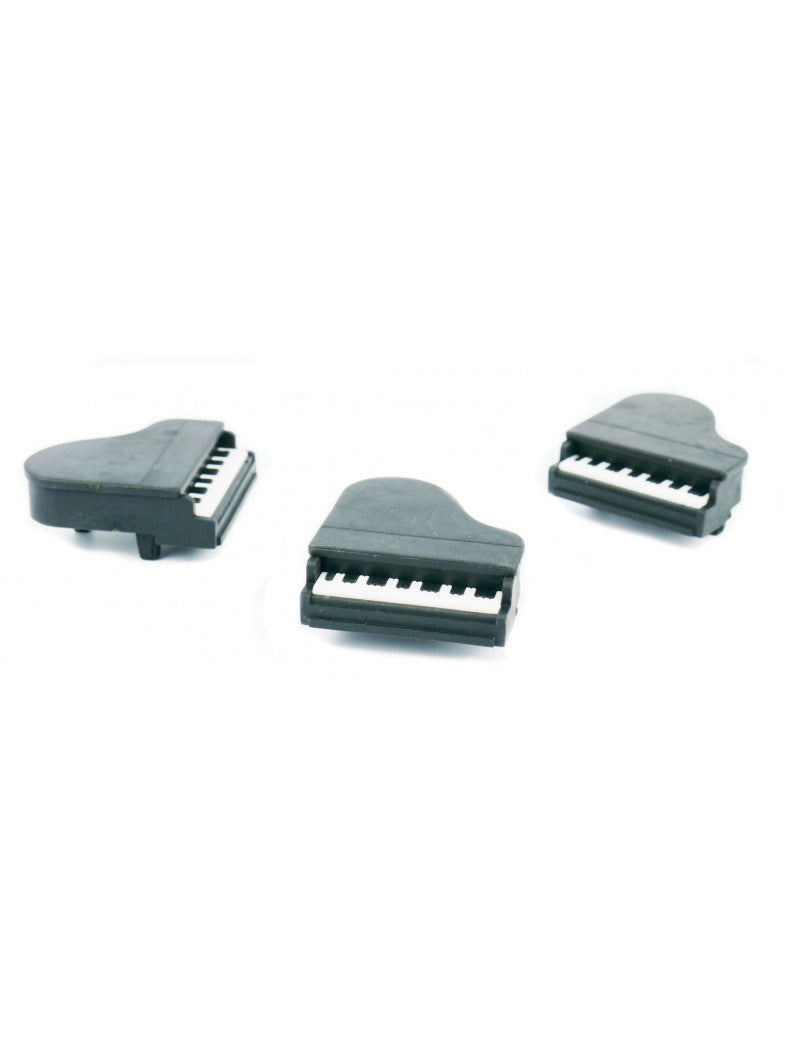 Piano Eraser White Black Keyboard Print