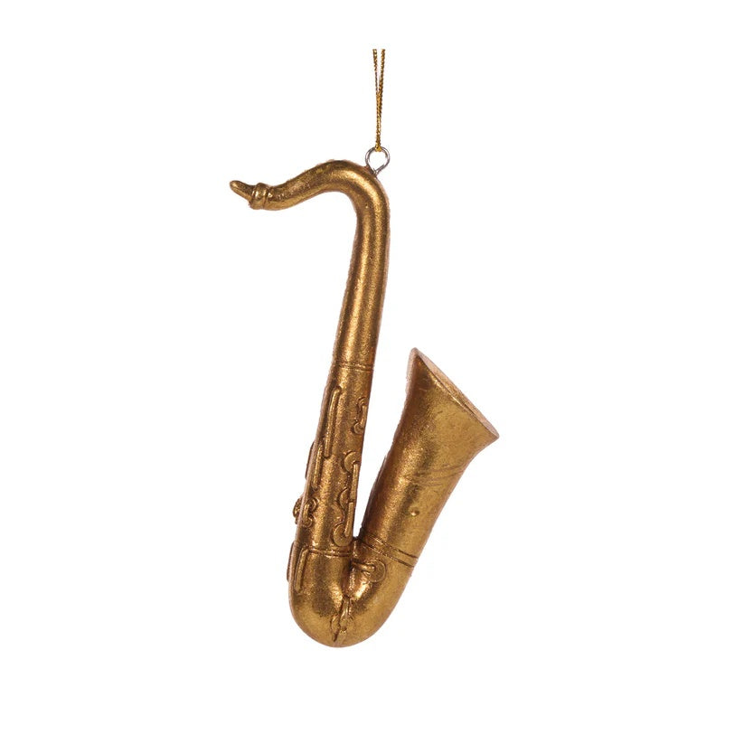 Christmas Decoration Gilded Saxophone
