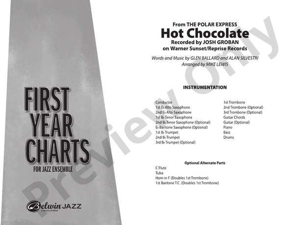 Hot Chocolate (from The Polar Express) - Jazz Ensemble Conductor Score & Parts (Digital Download)