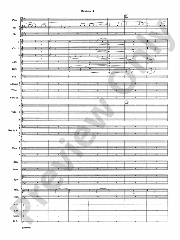 Precious Lord, Take My Hand - Concert Band Conductor Score & Parts (Digital Download)